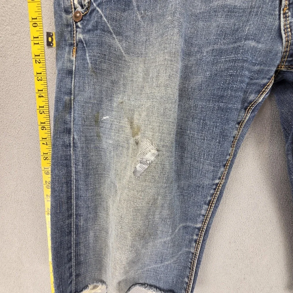 Lee Shorts Mens 38 Blue Denim Selvedge Nitro Bermuda Cutoff Jorts 15